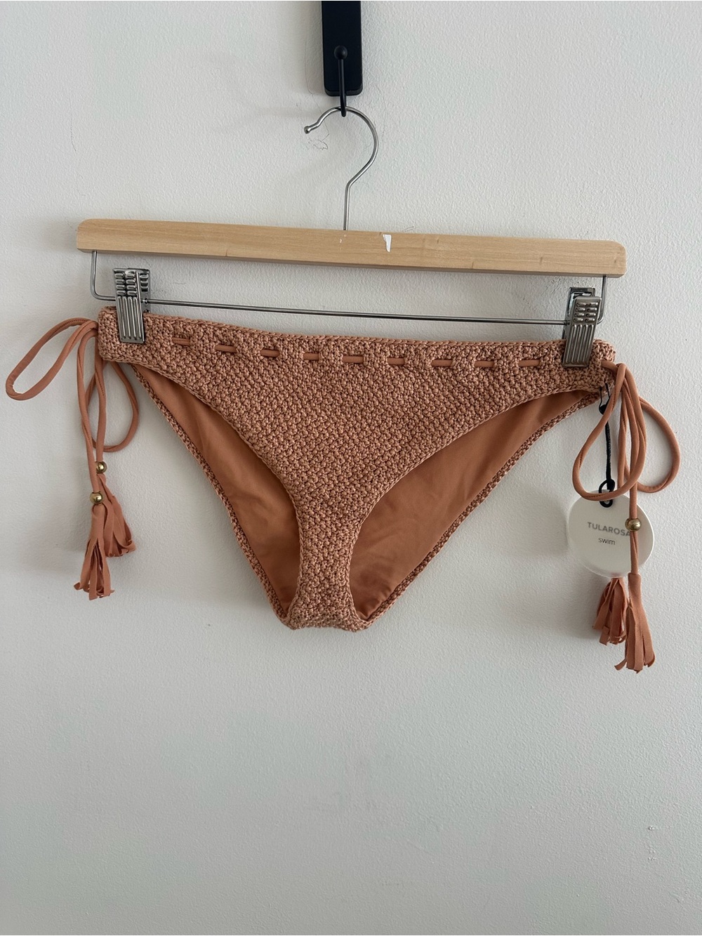 NWT Tularosa swim crochet tassel bikini bottoms size small